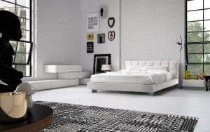 camera da letto stile moderno cubic bianca