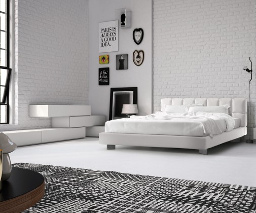camera da letto stile moderno cubic bianca