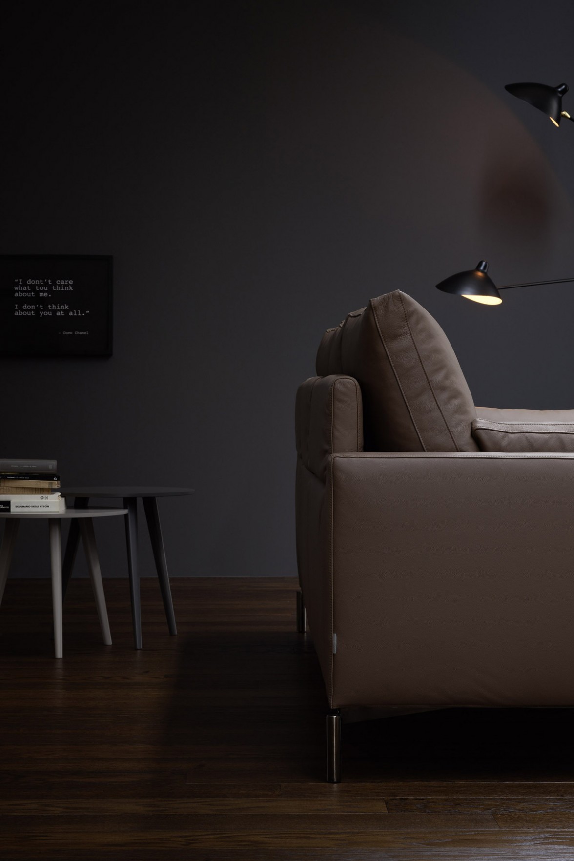 salotto moderno marrone e verde