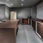 cucina moderna marrone scuro