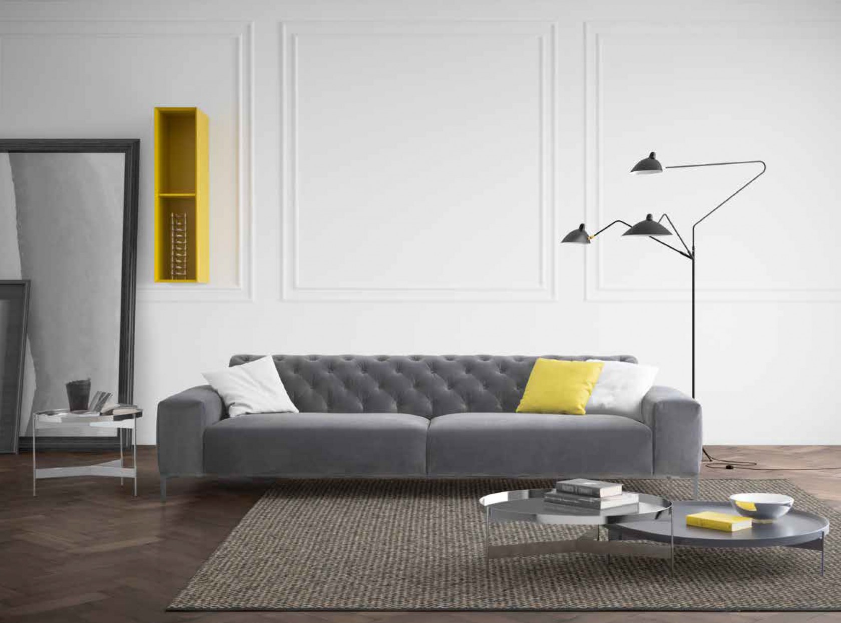 salotto moderno grigio
